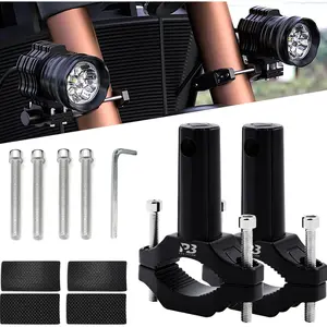 Light Mounts - 2 count Headlight, UTV Whip, Front Fork Lamp Mounts With Tube Clamp