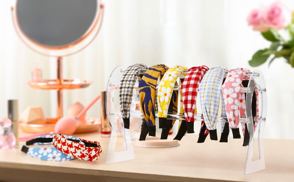 Headband Holder, Clear Headband Organizer, Acrylic Hair Hoop Display Stand, Hairband Rack Holder, Headband Storage Holder home  rack