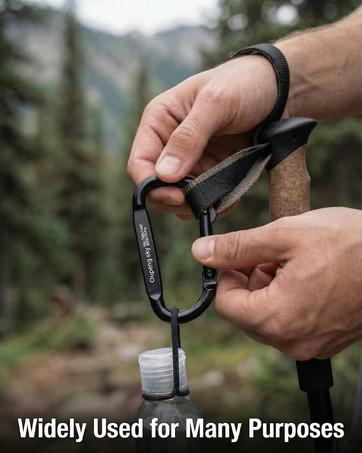 12PCS Carabiner Keychain Clip-3" Aluminum Caribeener Key Clip,D Ring Shape Nonlocking Carabeaner Hook Buckle,Multi-Function Spring Snap Key Clips Tool for Home,Camping,Hiking,Traveling,Backpack