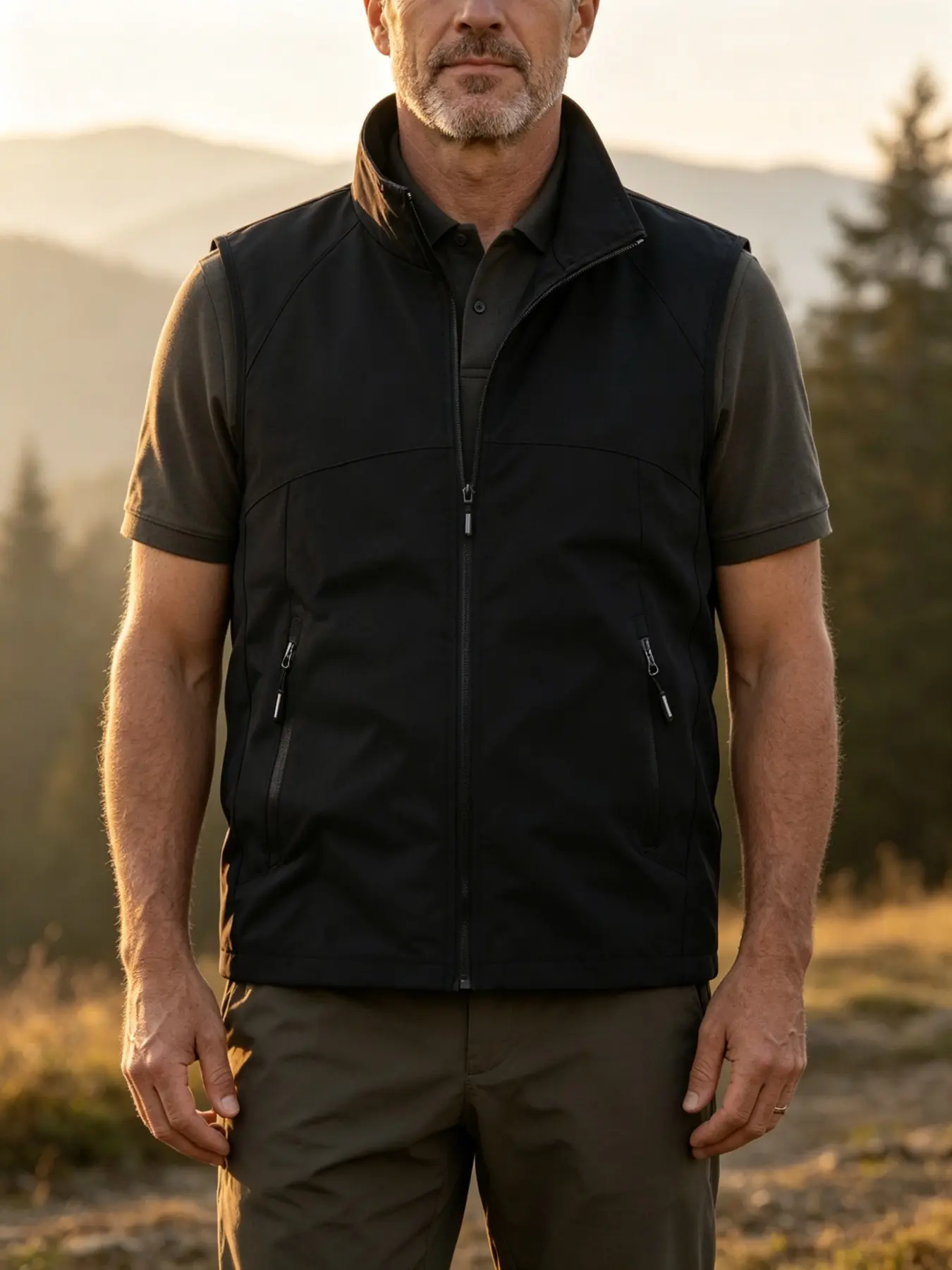 Durable Men's Outdoor Vest, Multi-Functional Multi-Pocket Hiking Fishing Casual Waistcoat