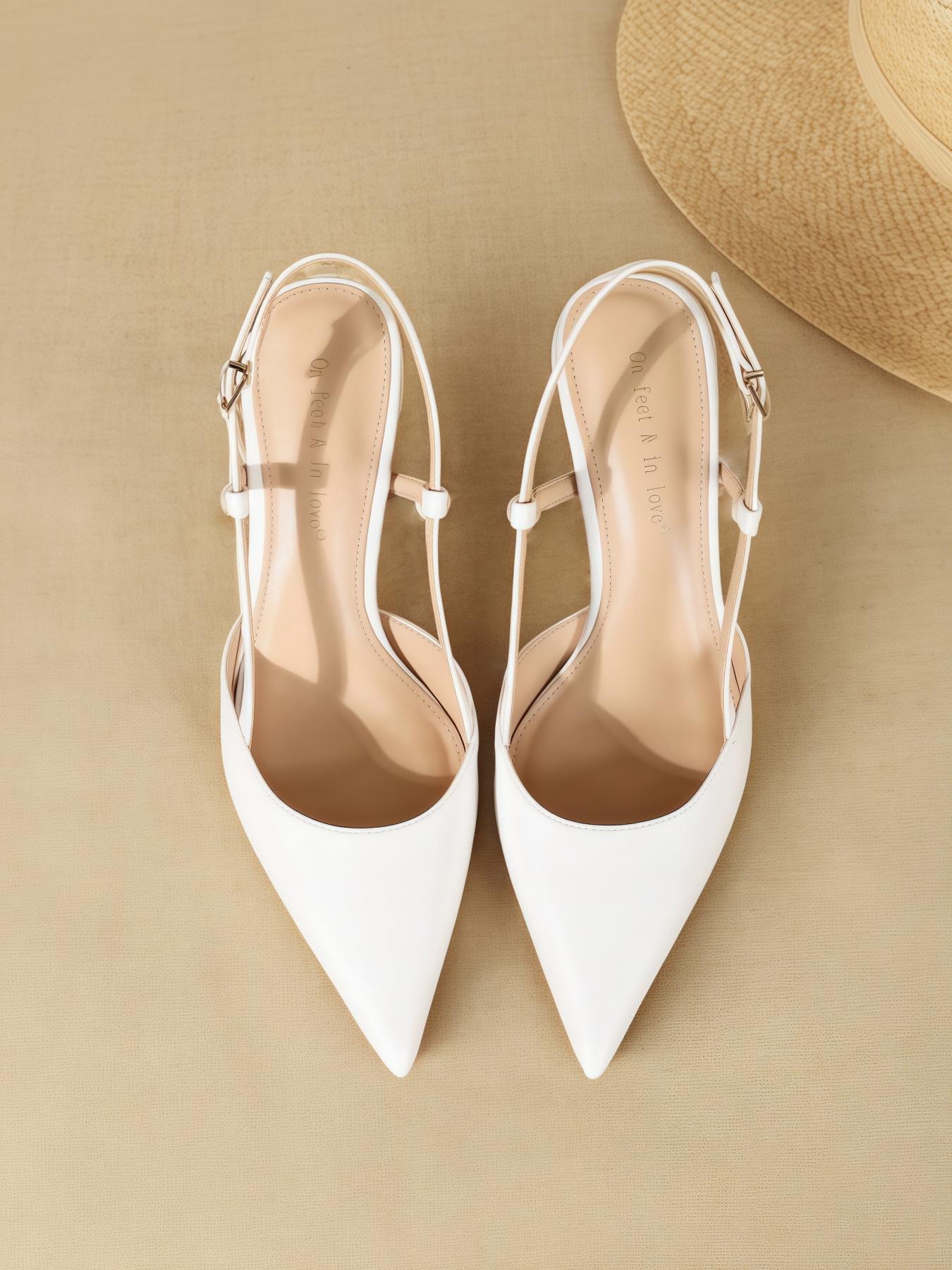 Women's Pointed Toe Stiletto High Heels, Sexy PU Leather Office Shoes, Fashionable Commuting Footwear for All Seasons, Elegant Party Shoes