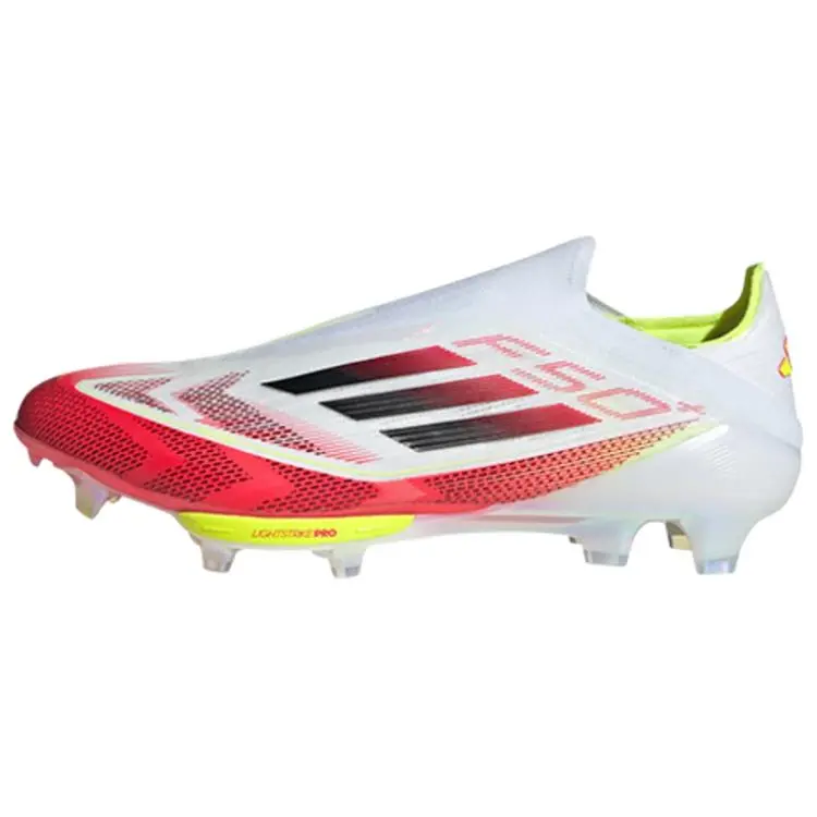 Men's Adidas F50+ House White-Black-Yellow Football Cleats - Synthetic Leather, Breathable, Foam Padding, Lightweight, Rubber Accents - Official Maison Mihara Shoes