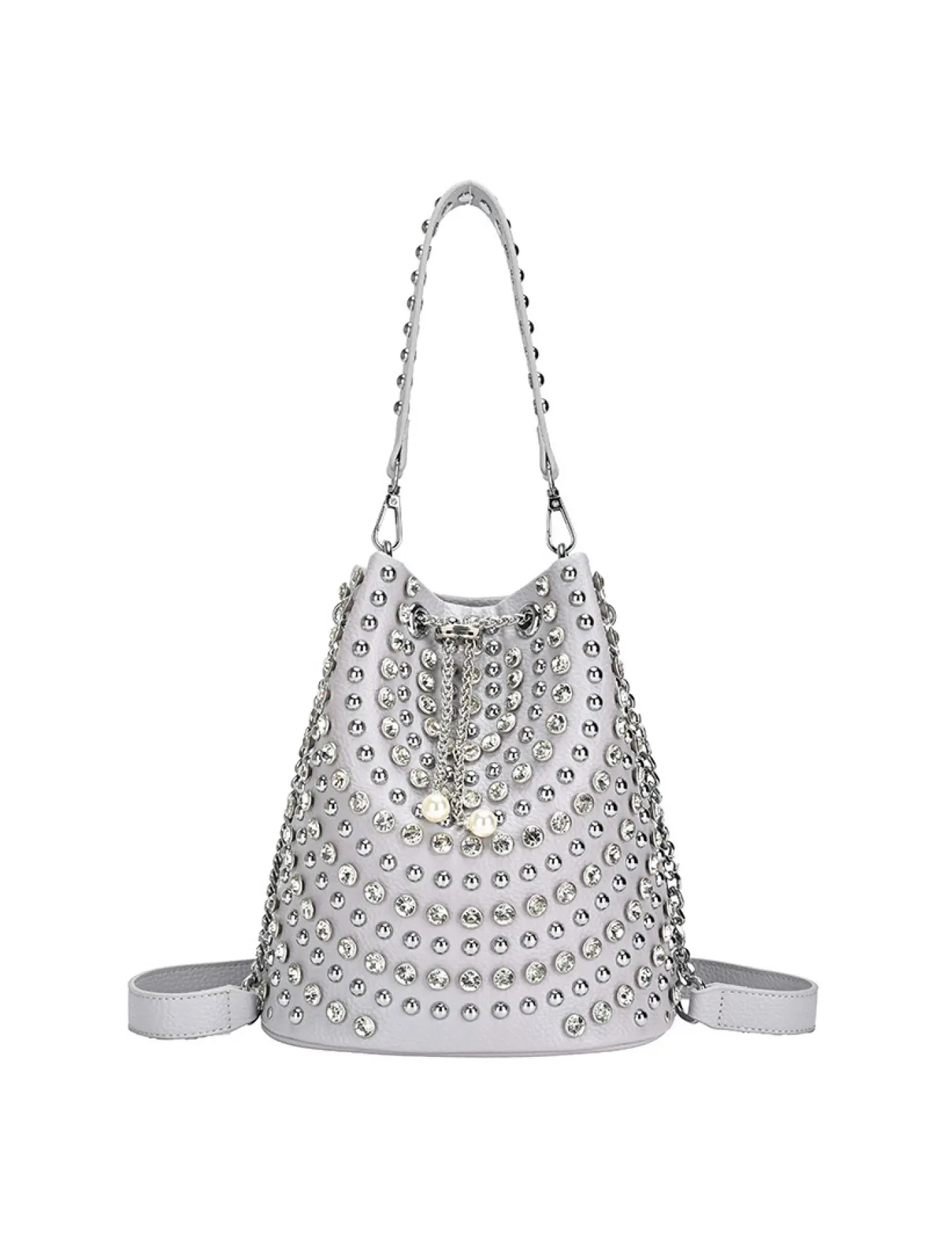 New Street Style Punk Chain Handbag for Women, Unique Rivet Design, Casual Shoulder Crossbody Bag, Chic Chain Crossbody, Fall Fashion Accessory