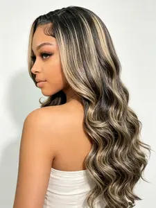 26-32 Inch Extra Long HD Transparent 5X5 Lace Closure Body Wave Human Hair Wig Glueless Ready To Wear Pre Cut 180% Density TP1B/27 Honey Blonde 1B/27 Highlight Pre Plucked Natural Hairline Brazilian Human Hair Wig for Women