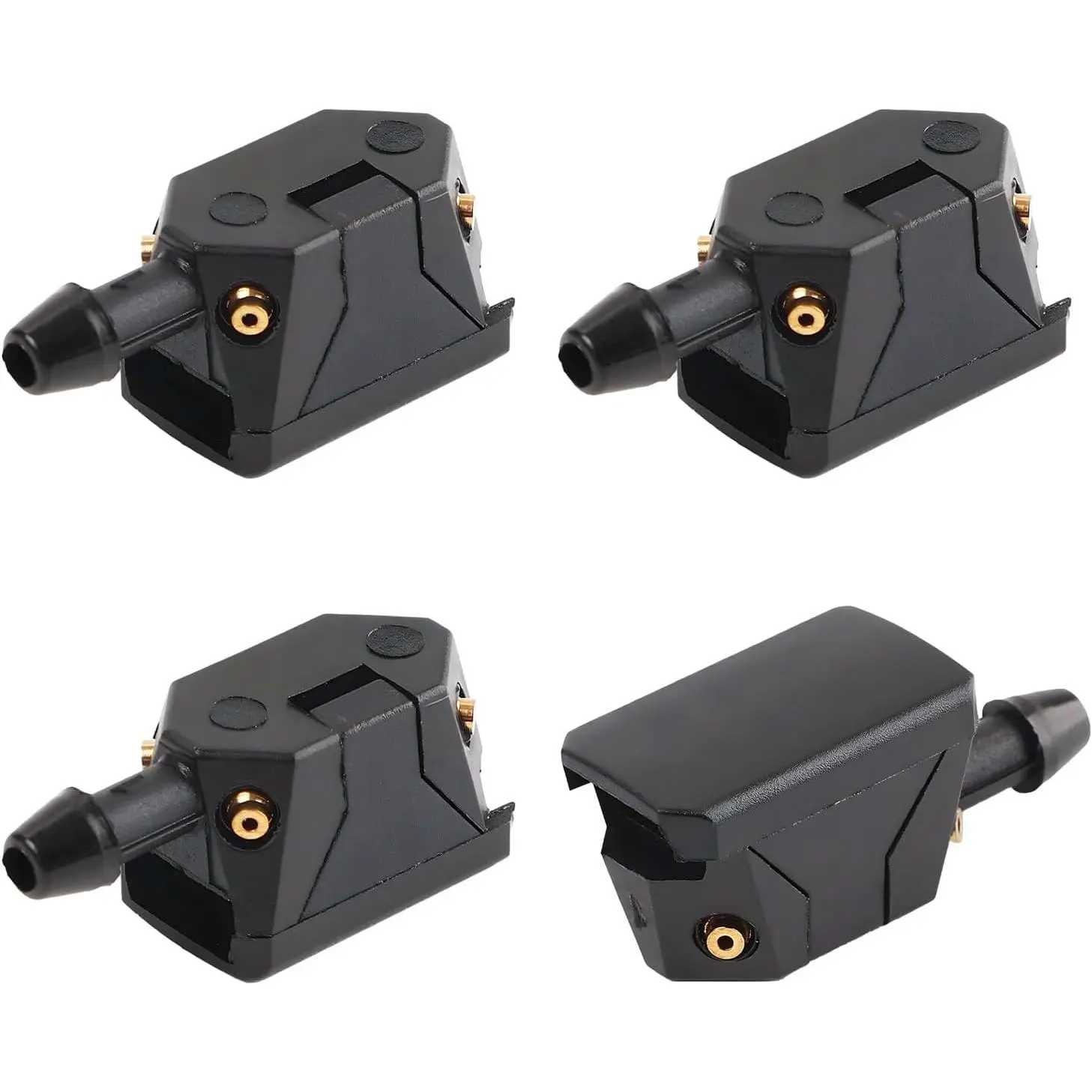 4 count Front Windshield Washer Nozzles, 4-Way  Sprinkler Windshield Wiper Washer , Arm Mounted Wiper Cleaning Nozzle Tool for Front Window,  Accessories