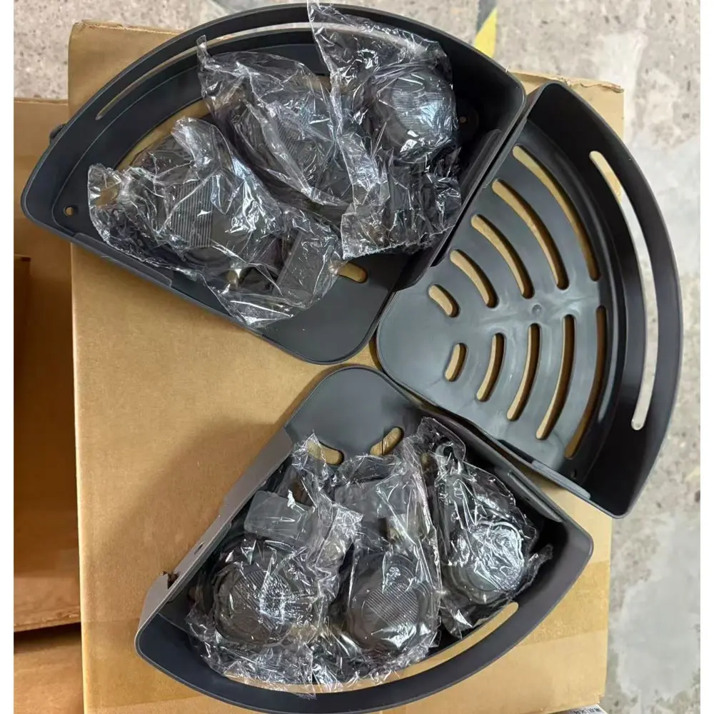 3-Pack Gun Abs Triangular Suction Cup Shower Caddy, 3-Tier Corner Shelves, No Drilling Bathroom Organizer, 40lbs Load Capacity, Bathroom Accessories