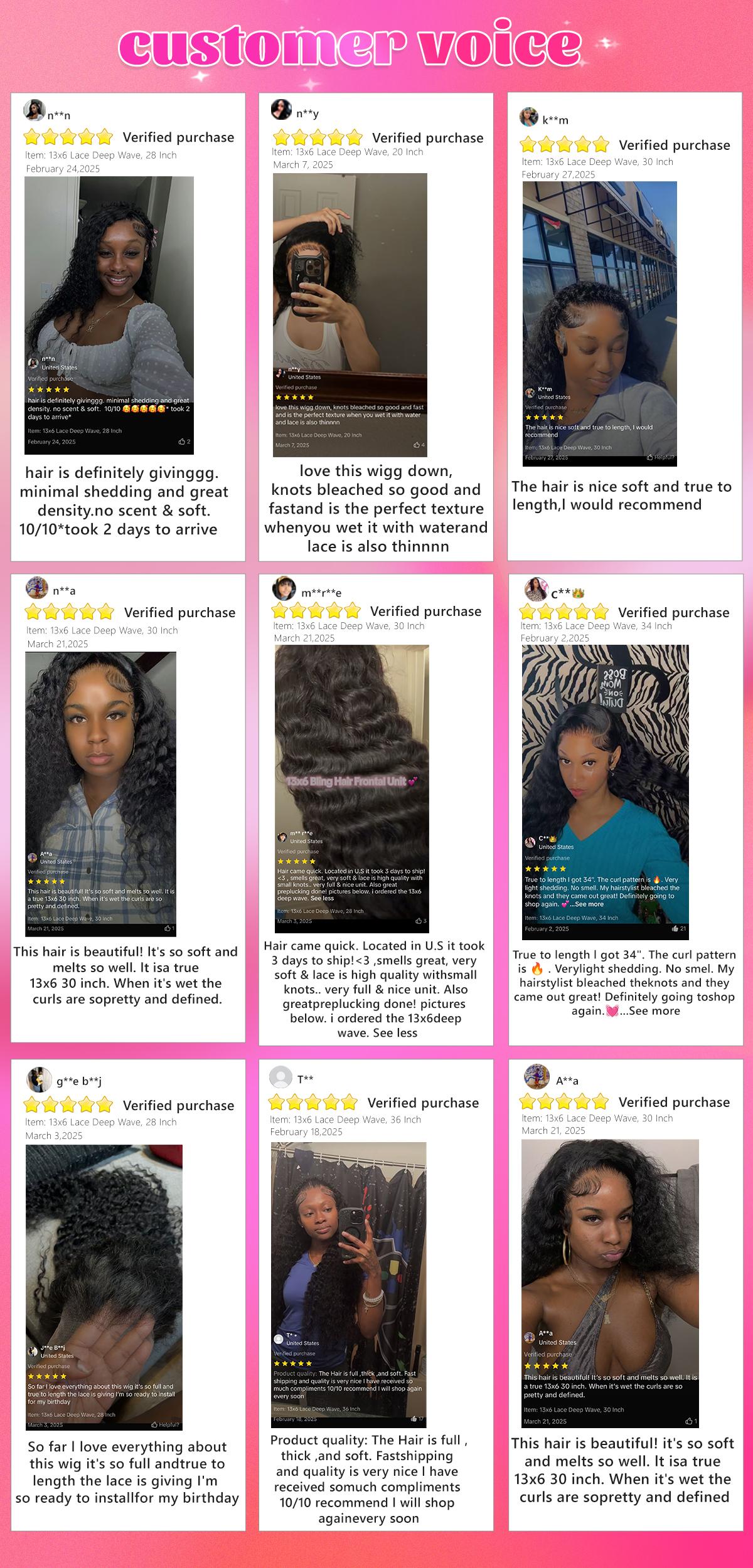 Bling Hair Deep Wave 13x6 Wigs 13x4 13x6 Hd Transparent Lace Frontal Wigs Human Hair Curly Wigs For Women Pre Plucked Natural Hairline 180% Density