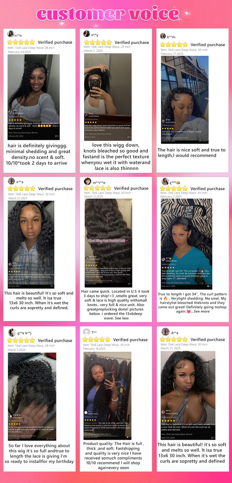 Bling Hair Clearance Sale 13x4 13x6 HD Transparent Lace Wig Deep Wave Brazilian Human Hair Lace Frontal Wig for Women Curly Pre Plucked 30 32 Inches 180% Natural Hairline Valentine’s Day