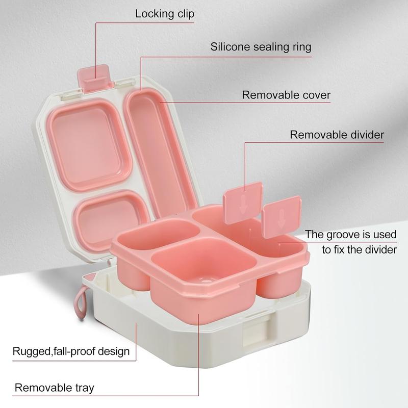 Bento Lunch Box for  with 12oz Soup Thermo Leak-Proof Lunch  Container with 5 Compartment Thermo Hot  Jar and Insulated Lunch Bag for   Girls Boys to School