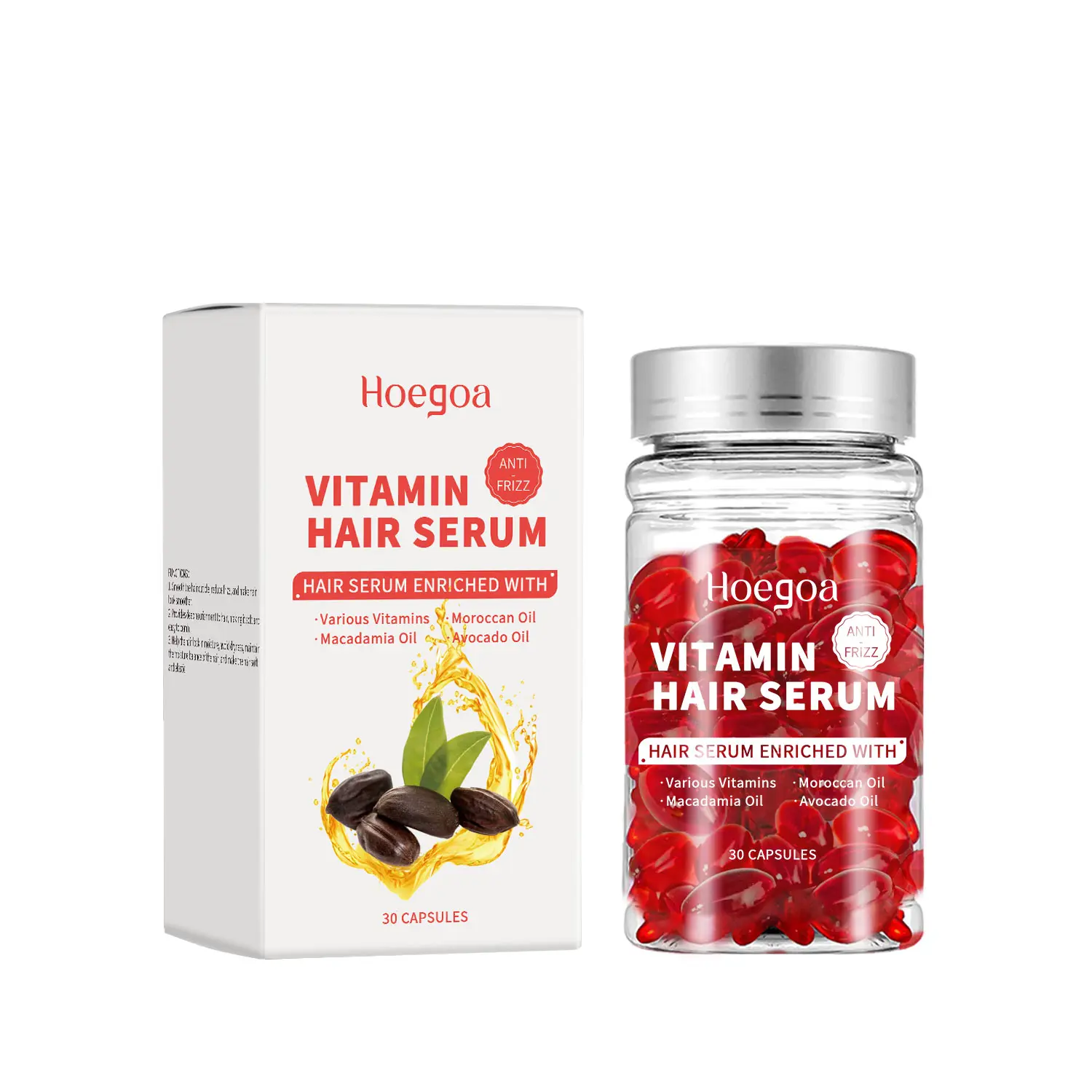 {Buy 1 get 1 free} Hoegoa Moroccan hair care capsules nourish and repair damaged, split ends, and dry hair