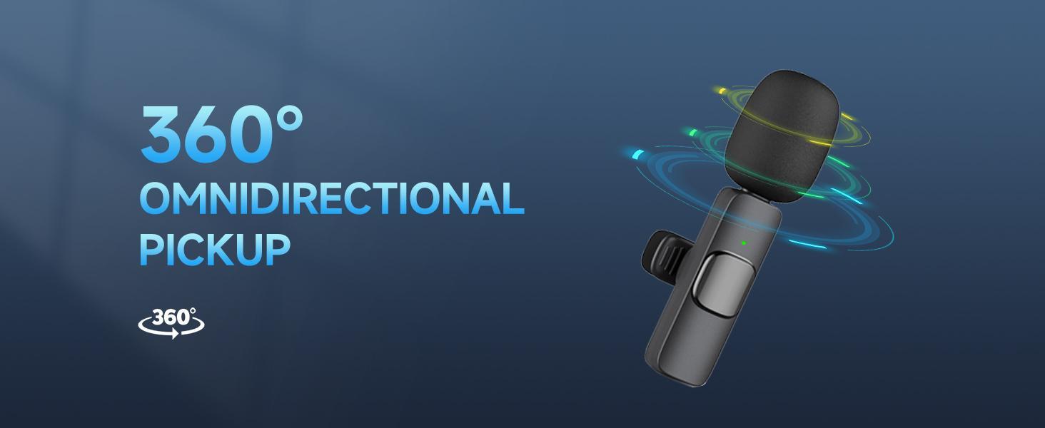 Professional Wireless Lavalier Microphone for iPhone 15(Above) and Android USB-C Device, Cordless Omnidirectional Clip Mic, Plug-Play Microphone for Interview Video Podcast Vlog YouTube wireless  microphone  iphone Pack phono lapel mini