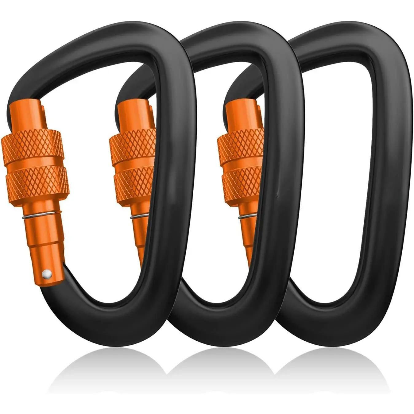Heavy Duty Locking Carabiner Clips (12kN/2697 lbs, Lightweight) - Car Accessories, Vehicle Accessories, Locking Gate for Baby Outdoor Activities, Keychains & Utility Use