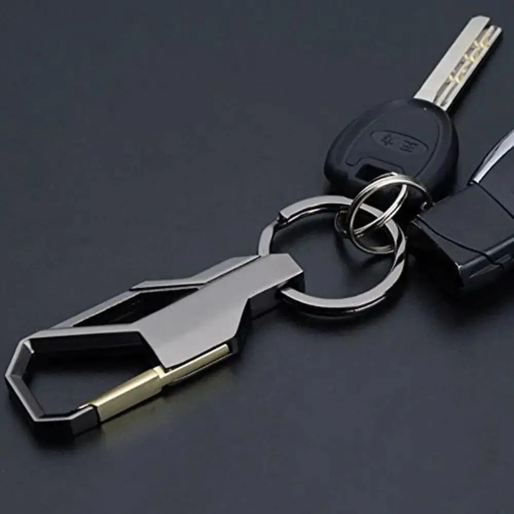 3 Pack Car Keychain Set, Classic Black Key Ring with Minimalist Design, Durable Key Holder Organizer for Men Women, Lightweight Everyday Carry Accessories for Car, Office, Home, Travel and Gift summerwins