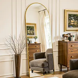 Full Length Mirror, 58"x18" Arched Full  Mirror,  Floor Mirrors, Leaning Free Standing Mirrors,  Mounted Large Mirrors for Bedroom Dressing Room, Cloakroom,