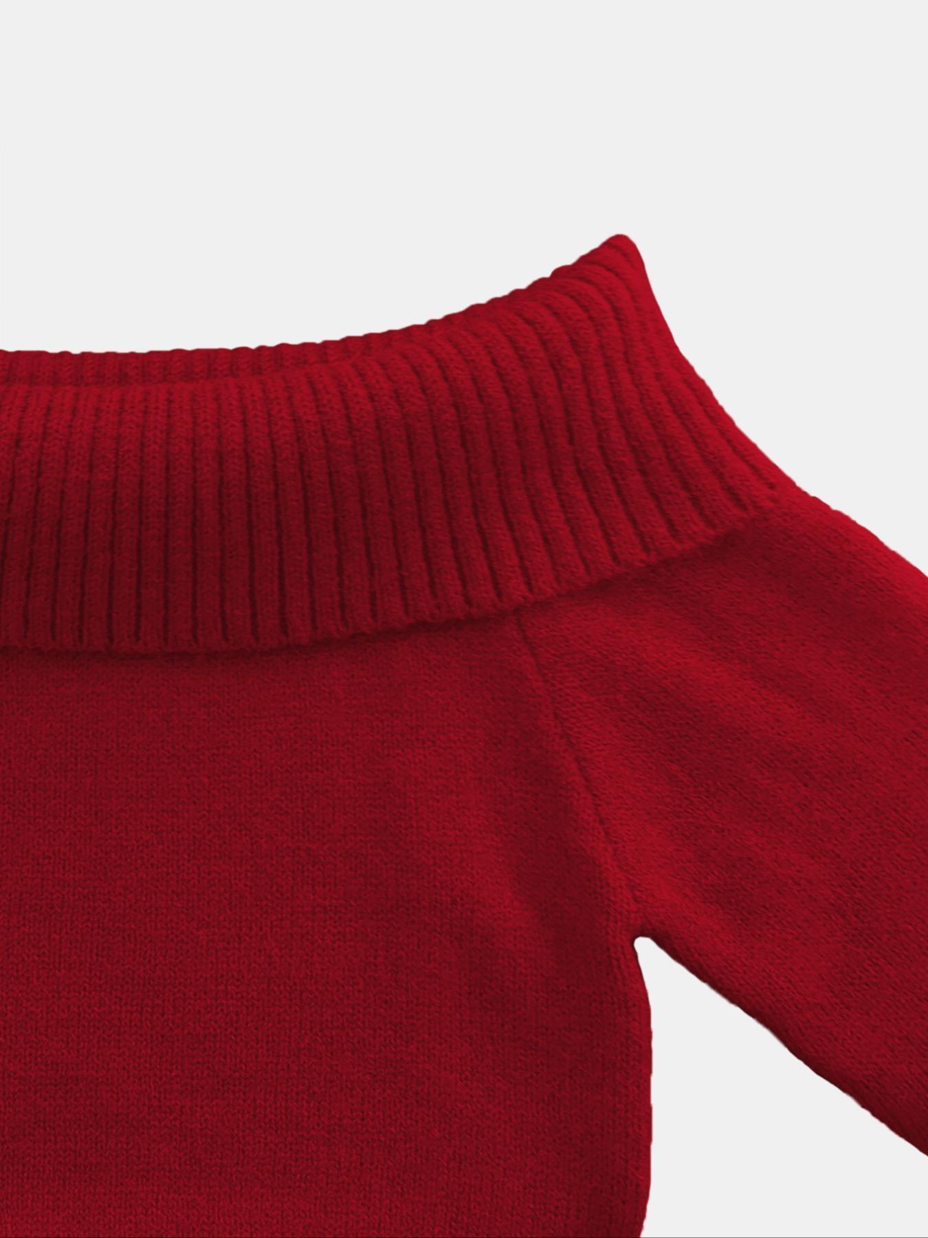 Women's Plain Off Shoulder Sweater, Elegant Fashion Casual Long Sleeve Jumper for Daily Outdoor Wear, Women Knitwear for All Seasons, Lightweight Casual Top, Tops