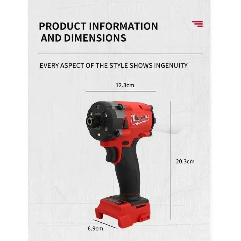 Milwaukee Cordless Impact Driver 18V Brushless Lithium High Torque Compact Impact Drill Tool