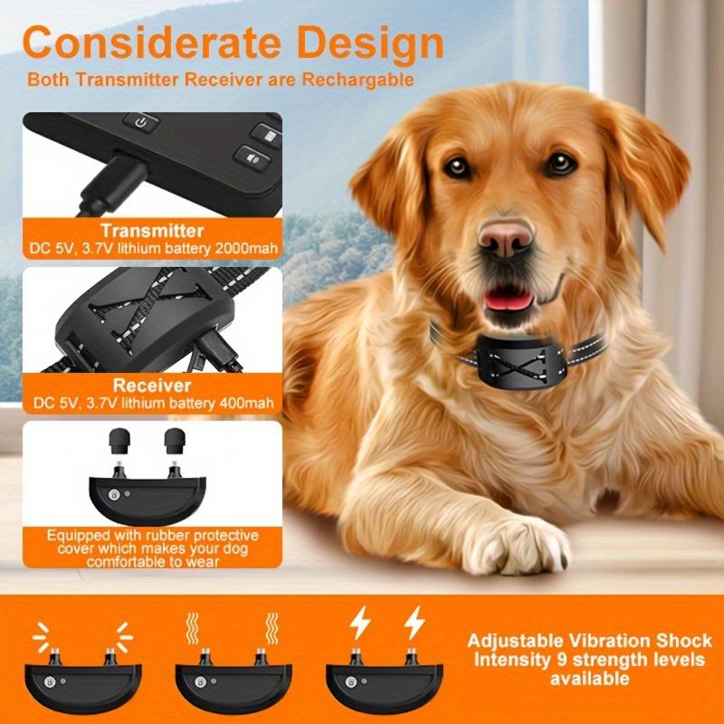 Wireless Dog Fence System/Receiver, 2 In 1 Wireless Dog Fence&Training Collar, Remote Wireless Dog Boundary Containment System, Dogs Training Collar