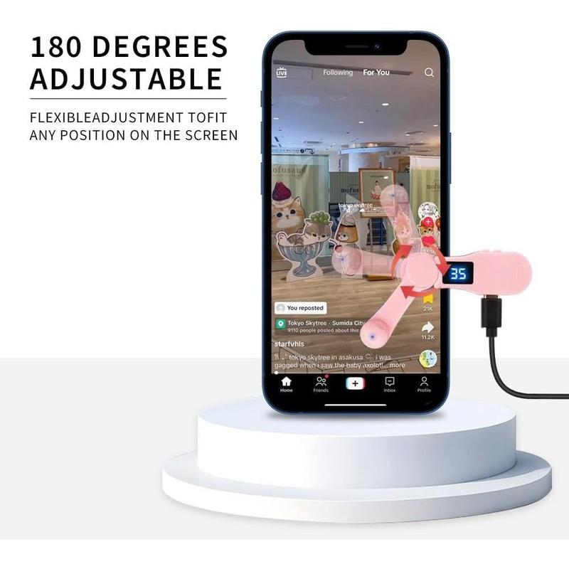 Smart Automatic Screen Clicker Tapper, Fast Click Simulation Continuous Finger Gadget for iPhone for iPad Smart Phone Device Live Streaming Apps Video Live Broadcasts Reward Likes Tasks Games Shopping-Pink