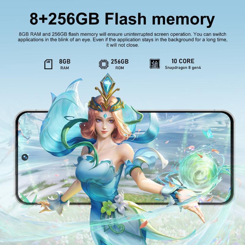 17promax Andirond phonesI17PM A17 PRO MAX Android Smartphone, 7.3 Inch Dual 108MP+78MP Cameras, Long-Lasting 8000mAh Battery, Fast Charging, OTG Function, Facial Recognition Unlocking,  12GB RAM +512GB ROM, 5G Netwo smart phone