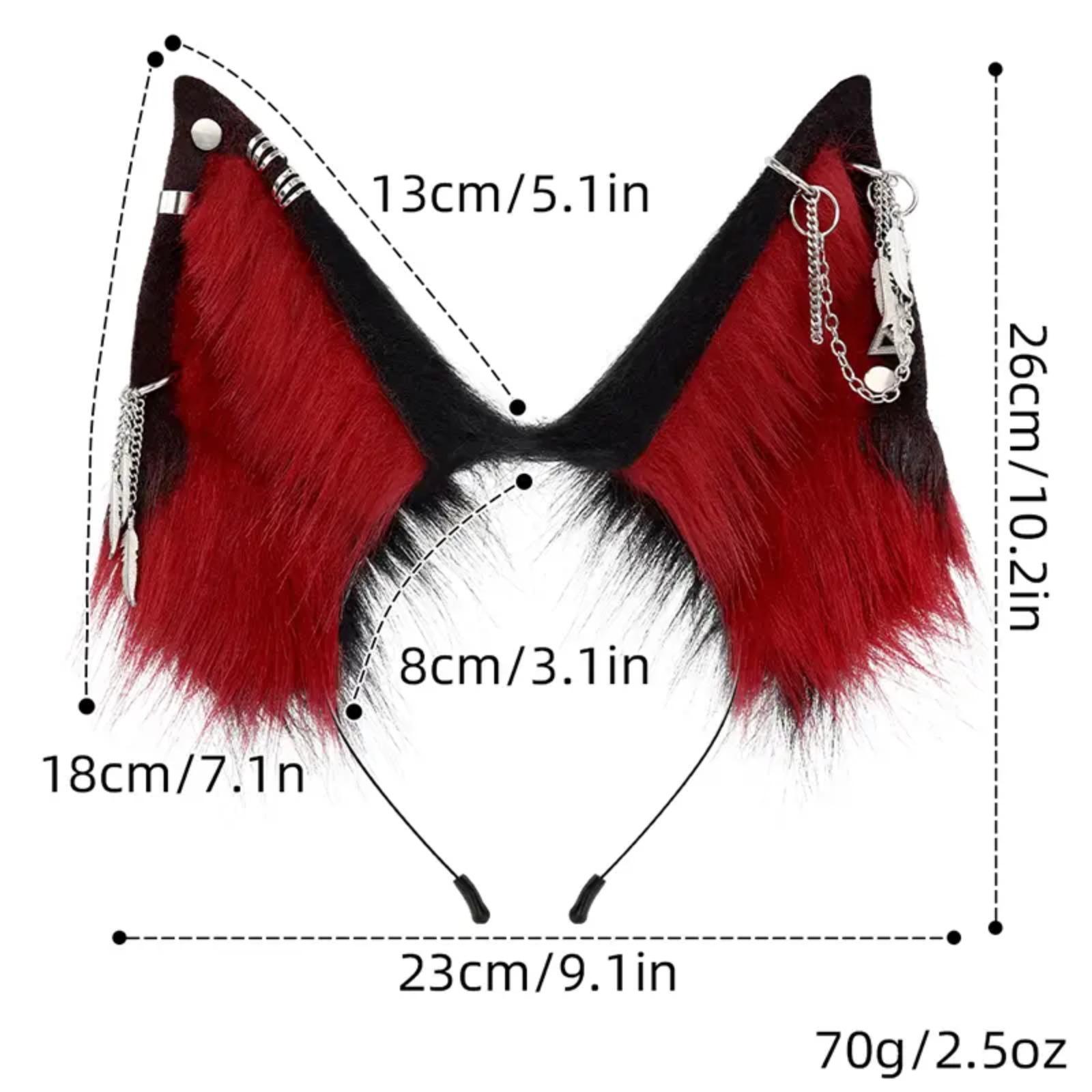 Original Design Realistic Wolf Ears Headband, Handmade Multi-Color Furry Animal Ears Hair Accessories, Cosplay Costume Headwear Props Perfect for Anime Conventions, Comic Cons, Furry Events, Halloween & Themed Cosplay Parties