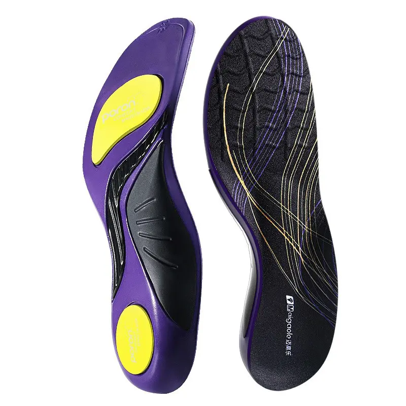 Sports Shock Absorption Insoles, PORON Arch Support Orthotic Insoles for Basketball, Men and Women Long Standing Comfort
