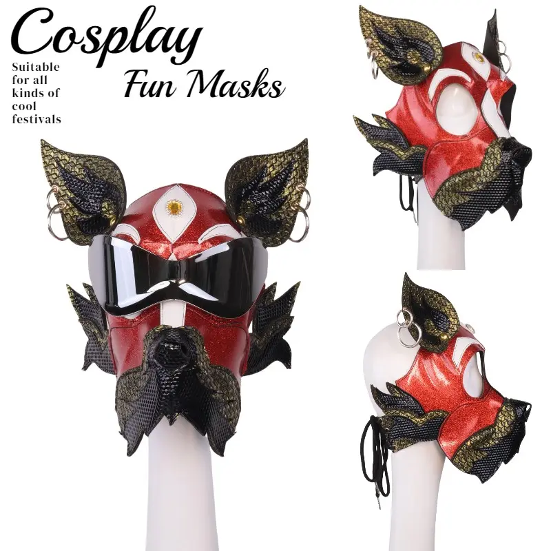 Gold Animal Theme Half Face Mask, Stylish Hollow Design, Breathable, Perfect for Cosplay, Party, Photo Shoots, Unique Decoration, Party Accessory