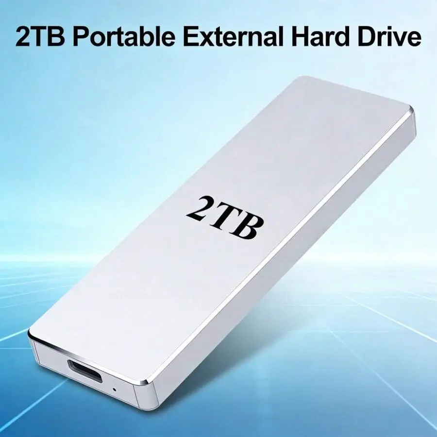 2TB Portable External SSD, USB 3.0-Speed Storage, 2TB Durable Mobile Drive, PC, ,  &  Compatibility