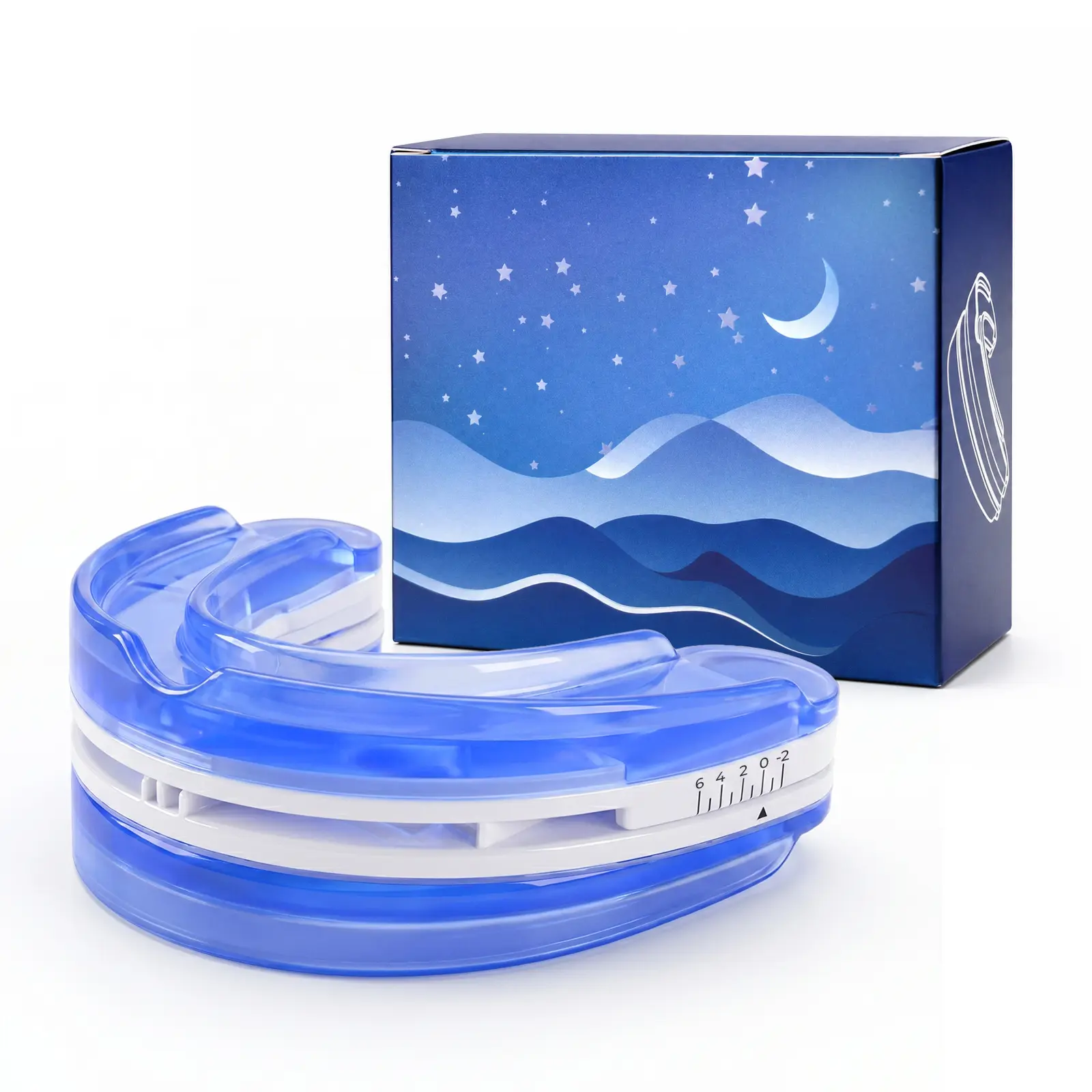 Adjustable-Snoring Mouth Guard, Sleep Mouthpiece with Scale Adjustment, Comfortable Snoring Solution Men And Women