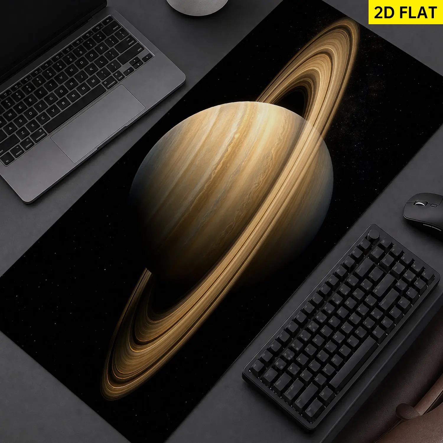 Extra Large Saturn Planet Space Galaxy Mouse Pad,Non Slip Rubber Pad,Desktop Decoration Drotection Pad,Washable,Lock Edge Multi Size,Premium Multipurpose Mousepad For Office,Study Room,Gift for Family and Friends