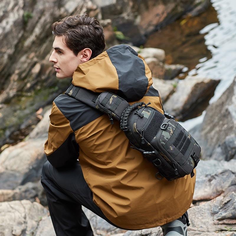 Backpack Camouflage Outdoor Breast Bag Men's and Women's Multifunctional Shoulder Oblique Span Bag Sports Mountaineering Travel Backpack gym