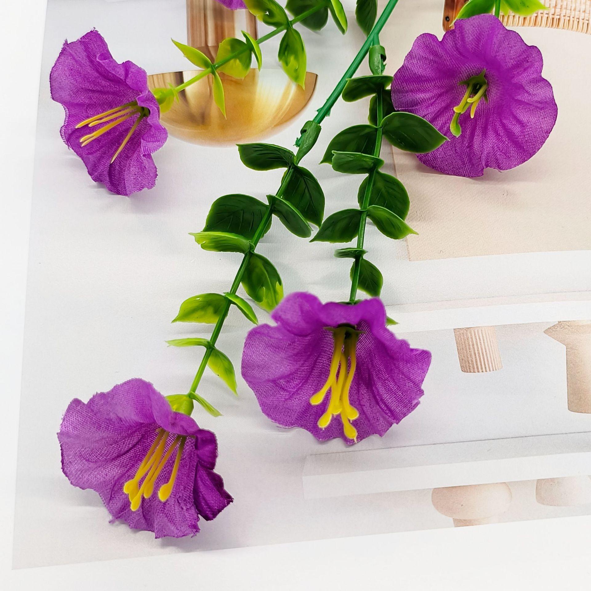 Hanging Artificial Morning Glory Flower Vines for Home Wedding Decoration Outdoor Indoor Garden Wall Decorations Realistic Fake Petunia Bouquets