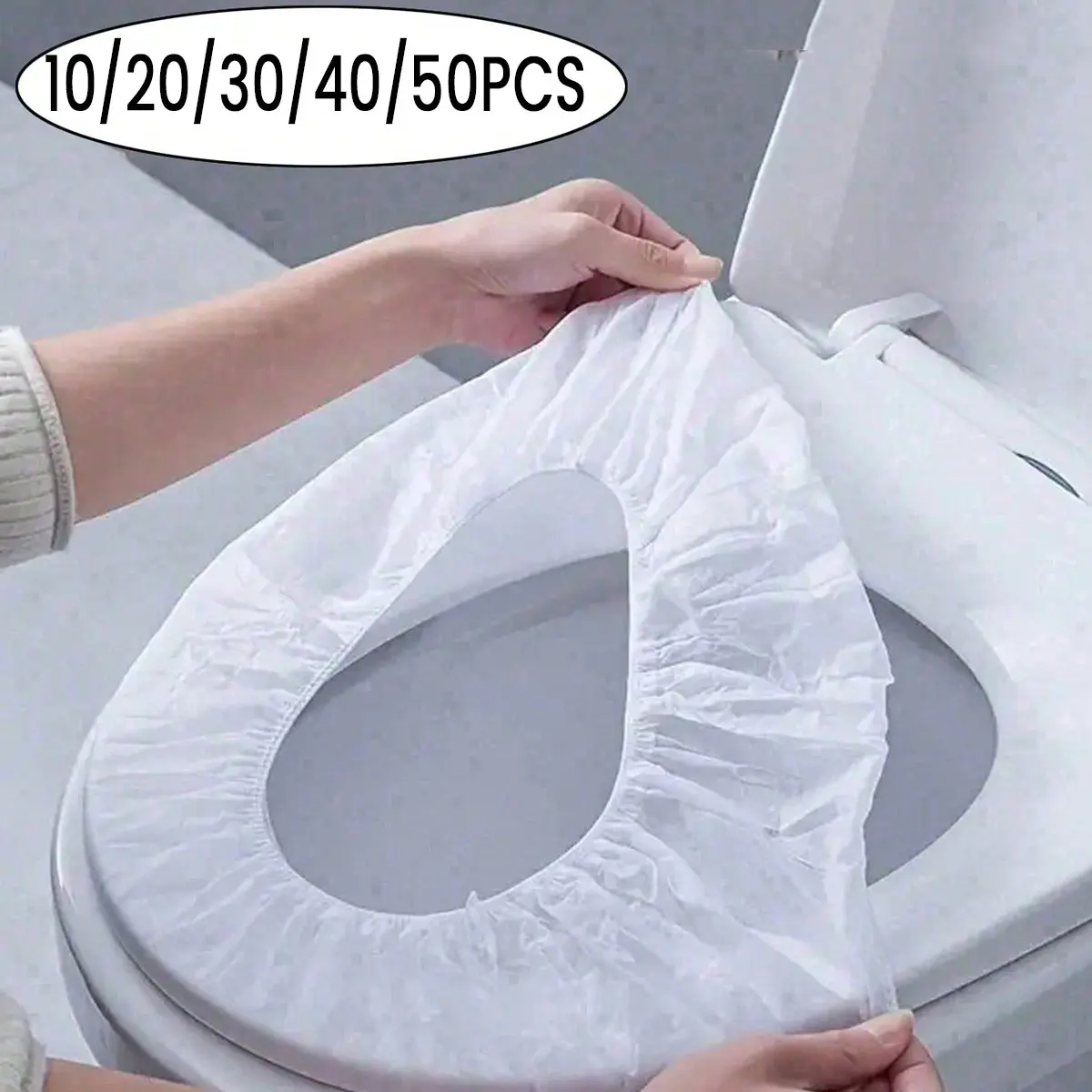 10/20/30/40/50 Pcs Disposable Bathroom Toilet Mat, Portable Travel Business Toilet Pad, Waterproof Portable Toilet Paper Pad, High-Quality Hygiene, Travel Toilet Seat Covers