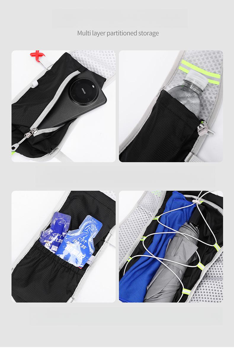 Lightweight Hydration Vest Backpack, Breathable Running Hiking Cycling Bag with Large Capacity, Outdoor Water Bladder Pack for Trail Running Camping