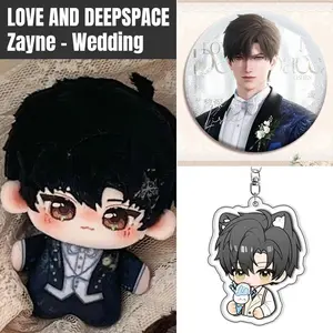 3count, 2026 New Love and Deepspace 10cm/3.93in kawaii Wedding Coll anime plushie set, Includes stuffies plush toy, badge, keychain, Keychain Collectibles, Backpack pendants, Bedroom decorations, animation peripherals, Birthday gift for her/him