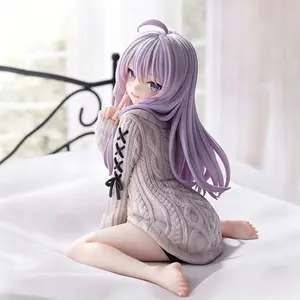 Magical Girl Irena Knit Sweater Figure, Classic Pose, Hair, Blue Eyes, Detailed PVC Material, PVC Figures, Perfect for Fans, Collectible Desktop Ornament