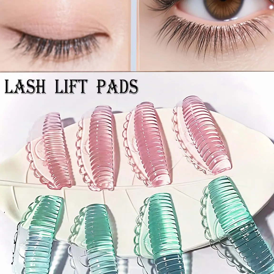8 Pcs Self-Adhesive Eyelash Lifters, Reusable Soft Lash Guards, Fits Different Lash Lengths, Perfect Gift for Mother's Day, Birthday