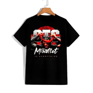 Attitude is Everything Wrestling T-Shirt for Men & - Official Logo & Slogan (Mindset is Everything), Black & Red Wrestler Print, Unisex Collectible Fan Apparel, All-Season Casual Wear, Machine Washable Wrestling Tee