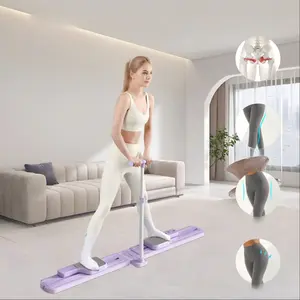 Foldable Pilates Ski Machine, Multifunctional Home Pilates Board Set with Adjustable Armrests for Women's Full Body Workout