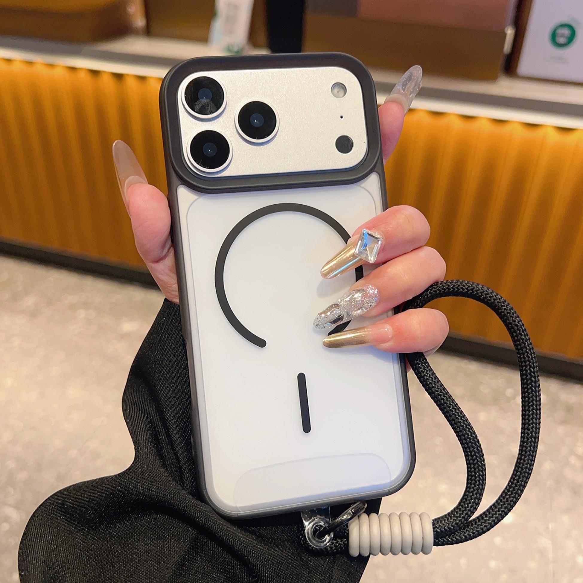 Translucent Frosted Phone Case for iPhone 17 Pro Max 16 15 14 13 12 11, Soft Edge Clear Acrylic Magnetic Case