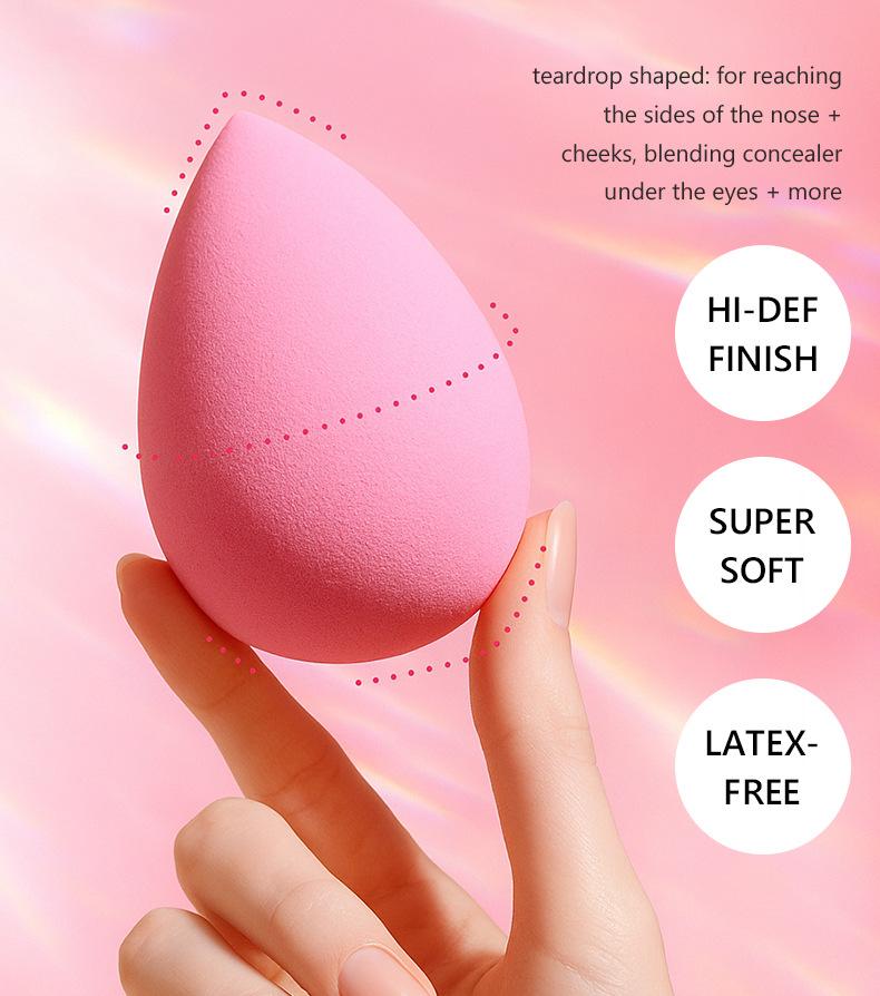 6-piece set of teardrop-shaped makeup sponges,for powder, cream and liquid, super soft wonder beauty cosmetic