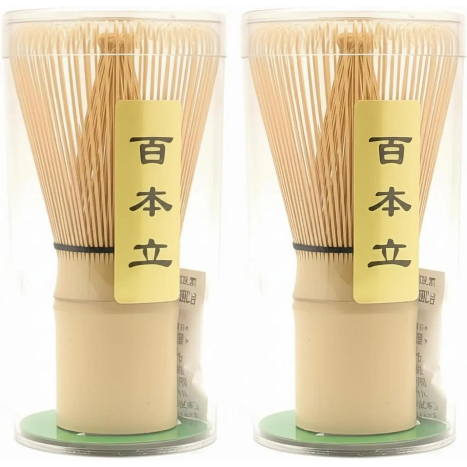 Matcha Whisk 2-Pack - Handcrafted  Chasen Set, 100-Prong Traditional  Stirrer for Authentic Matcha  Preparation