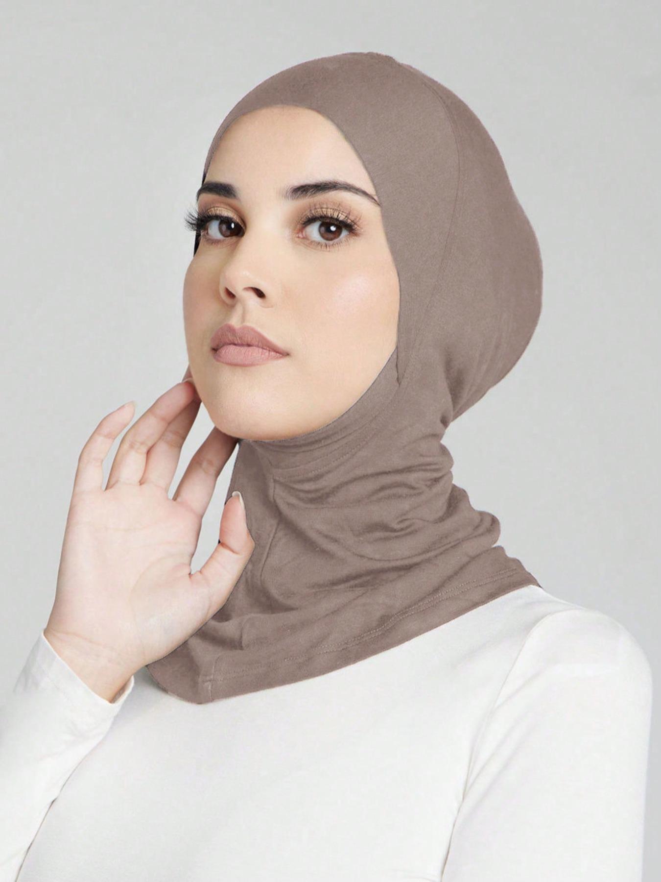 Women's Solid Color Instant Hijab, Modest Soft Comfortable Hijab for Daily Wear, Fashionable Minimalist Accessories for Women & Girls