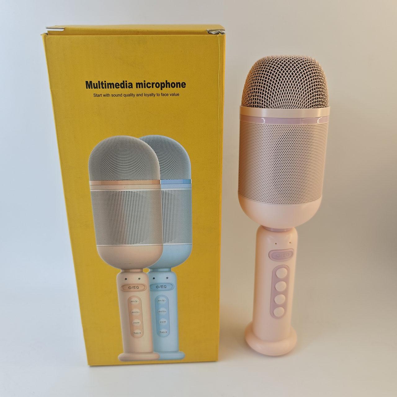 Portable Mini Karaoke Machine, Wireless Speaker with Wireless Microphone, Retro Sound System with Stereo Quality and Bass Boost, Perfect Gift for Boys and Girls