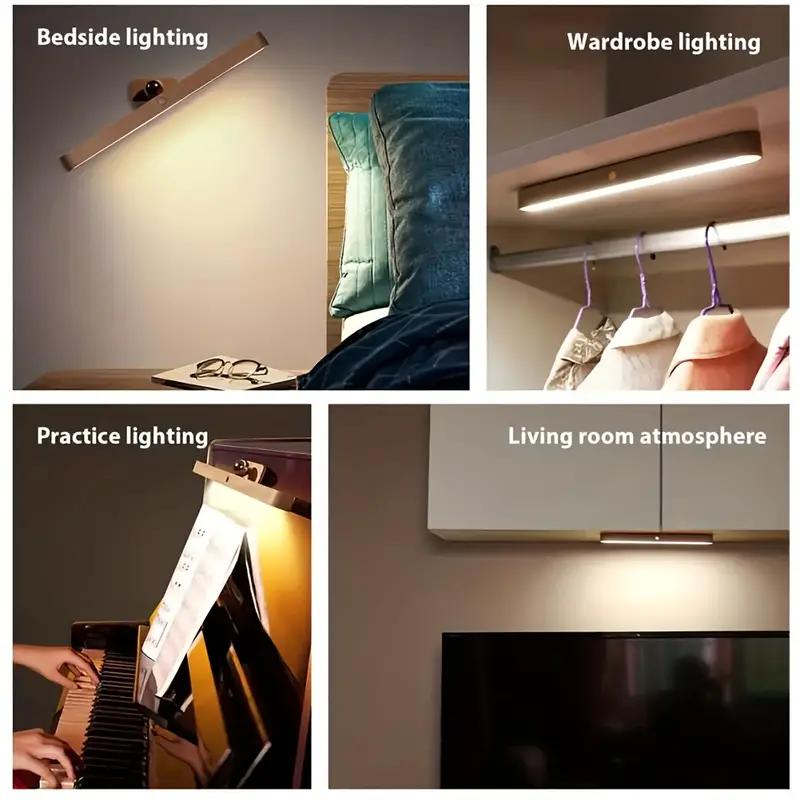 Adjustable LED Display Modern Mood Lighting, LED Ambient Light, Wireless Art Picture Lamp, Interior LED Lights, USB Rechargeable Touch Switch Magnetic Wall Mount, Ideal for Paintings & Portraits, Adjustable Lights
