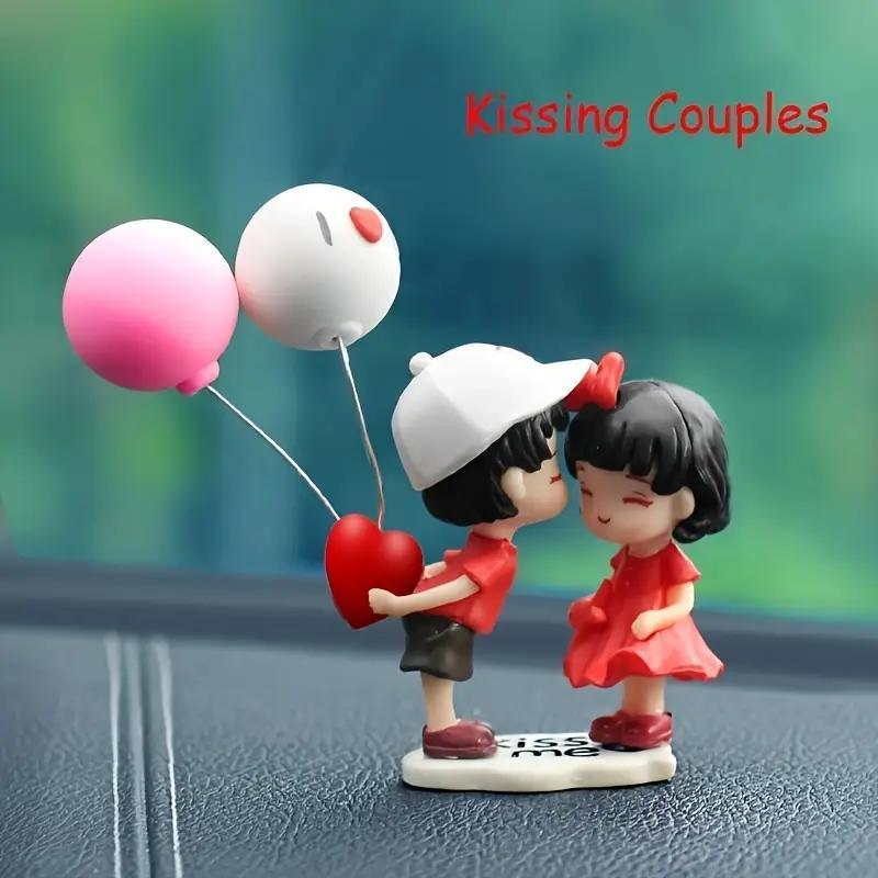 Cute Car Dashboard Decoration, Car Interior Ornament, Car Dashboard Decoration with Balloon, Car Interior Accessories for Women & Men, Car Desktop Decor