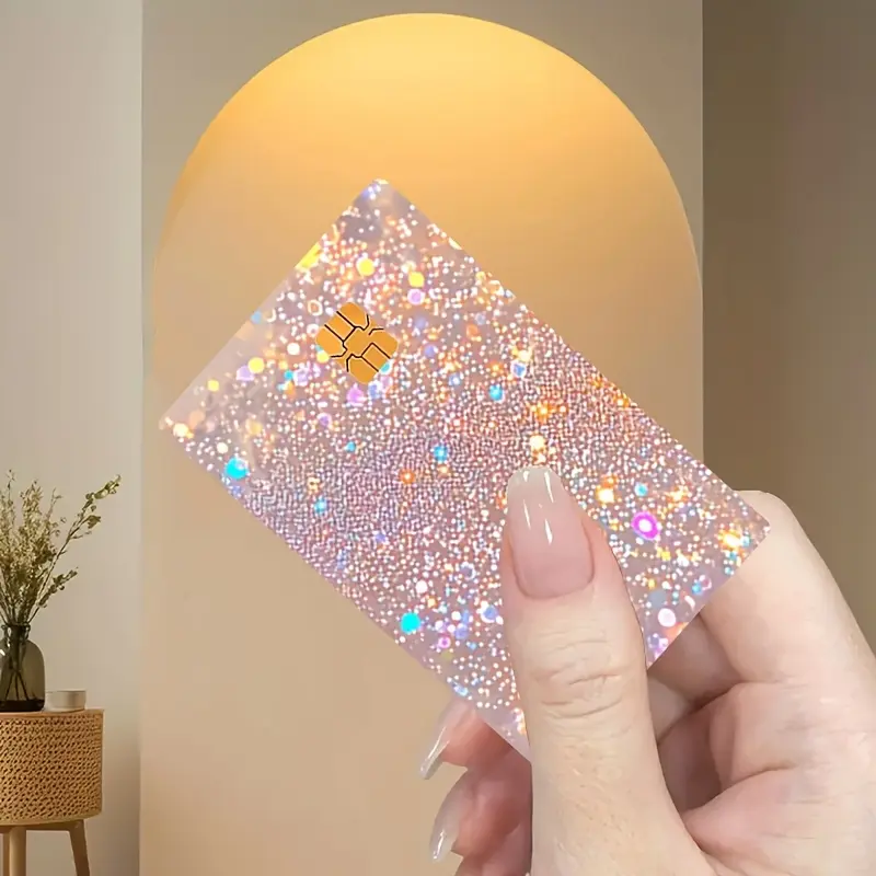Dreamy Starry Sky Gradient Glitter Star Pattern Bank Card Credit Card Debit Card Transportation Card Room Key Card Skin Sticker