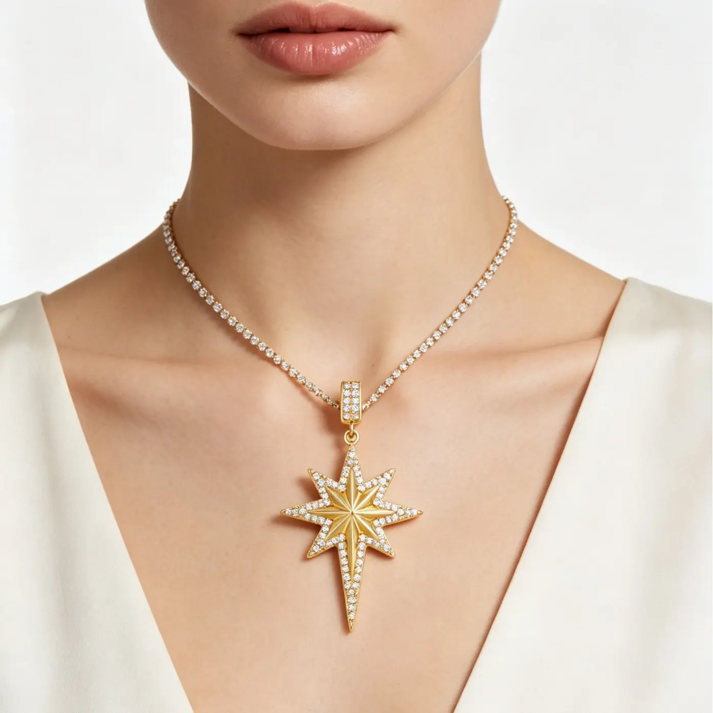 Full Rhinestone Sunflower Pendant Necklace - Gold Chain Hip Hop Punk Streetwear Jewelry, Gold Jewelry Aesthetic, Necklaces Diamond Chain, High-Sense Gift for Men Party Accessory, Necklaces Diamond Rhinestone Chain