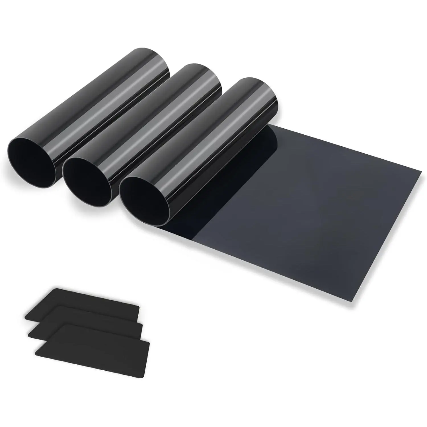 3Pcs 59.06x7.87 Car Windshield Tint Strip 5% VLT Sun Shading Heat & UV Protection Sun Visor Tint Film Block Light Reduce Glare Include 3 Squeegee