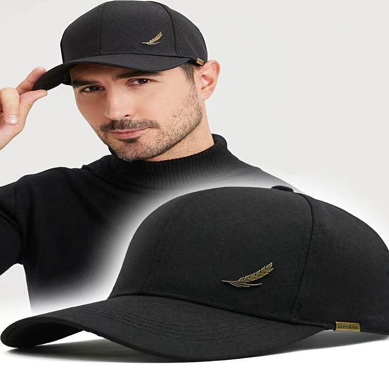 Men’s Stylish Polyester Baseball Cap, Lightweight Breathable Hat with Adjustable Fit, Classic Mature Design for Spring to Fall Travel, Outdoor Sports, and Daily Sun Protection, Available in winter beanies men casual Knit Heart unisex wool newsboy style