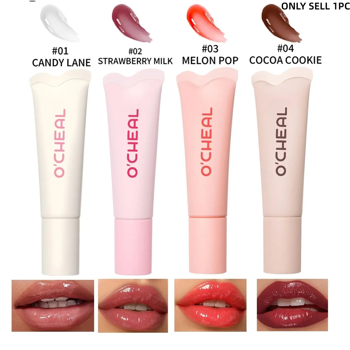 Hydrating Lip Gloss Essence, Lipstick, Glossy, Moisturizing Lip Oil, Long-Lasting, Fade-Resistant, Reduces Fine Lines, Enhances Skin Tone, Fragrance-Free